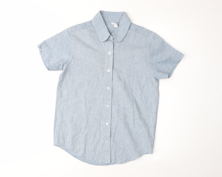 American Apparel Unisex Kids Blue Casual Shirt, 2-3 Years