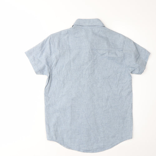 American Apparel Unisex Kids Blue Casual Shirt, 2-3 Years