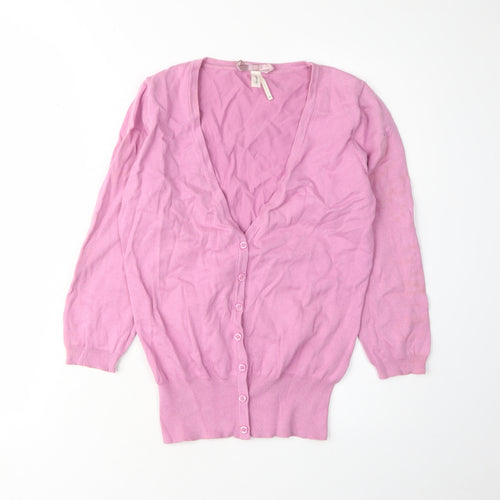 Next Women's Pink V-Neck Cardigan Size 10