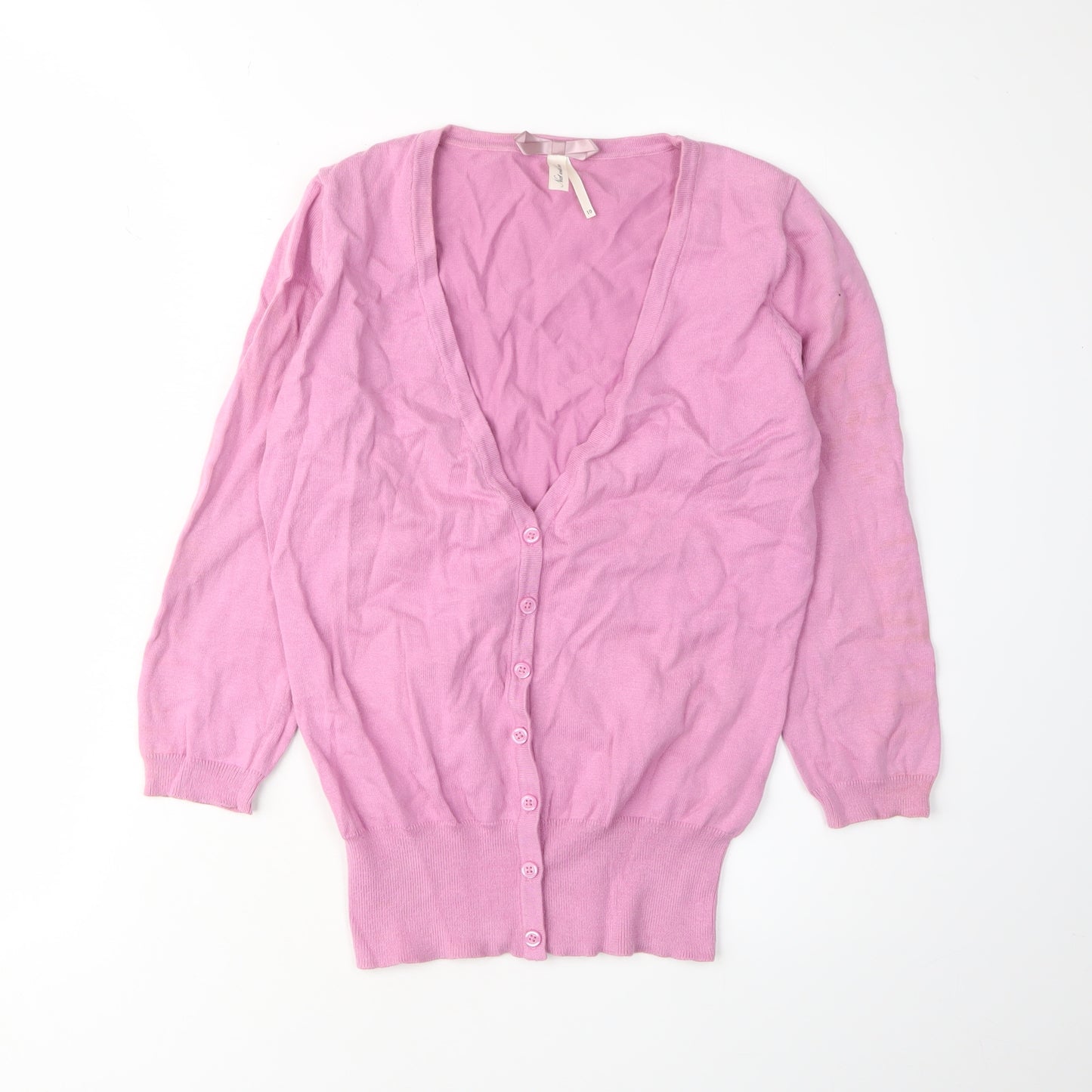 Next Women's Pink V-Neck Cardigan Size 10