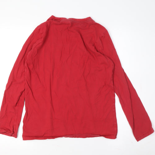 FatFace Girls Red Ski Happy Long Sleeve T-Shirt 12-13 Years