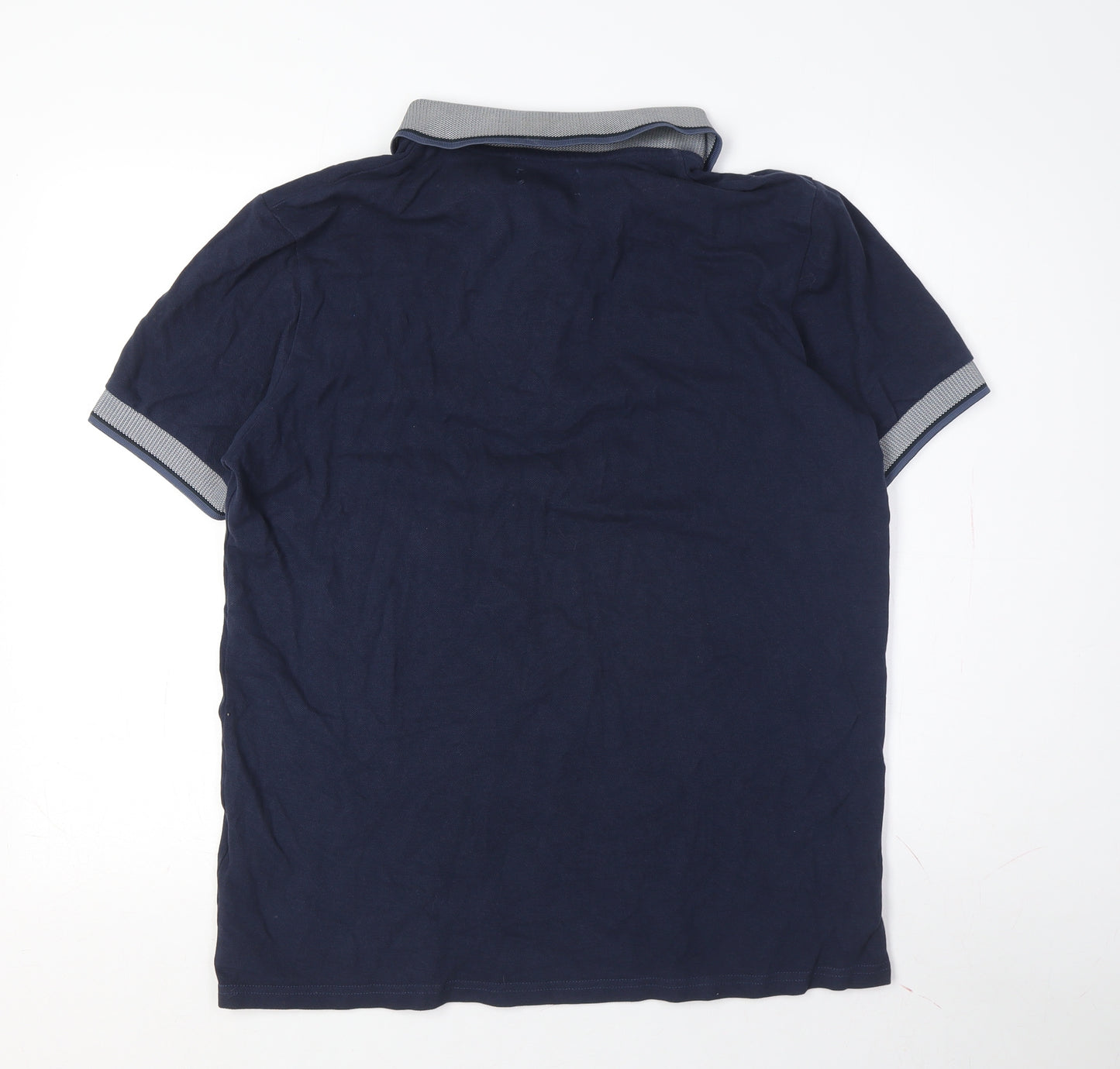 Jacamo Men's Blue Regular Fit Polo Shirt Size L