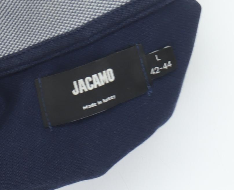 Jacamo Men's Blue Regular Fit Polo Shirt Size L