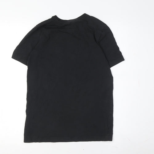 Adidas Kids Black Graphic Logo T-Shirt, Age 12-13, Sporty Casual