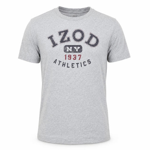 IZOD Men's Grey Graphic Print Slim Fit T-Shirt S