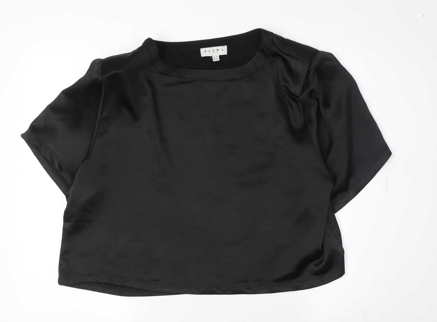 Club L Women’s Black Cropped Blouse Size 10