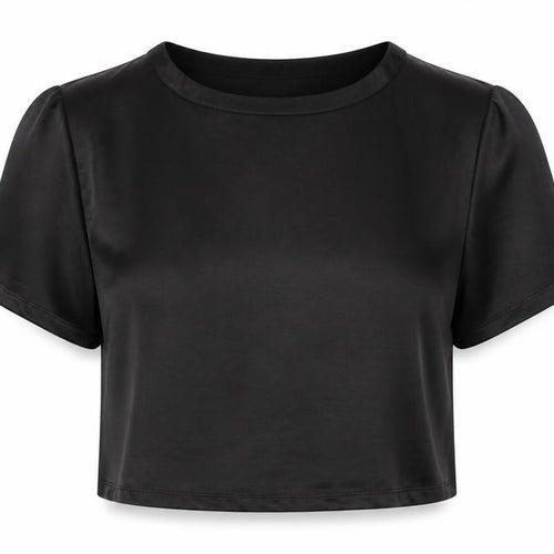 Club L Women’s Black Cropped Blouse Size 10