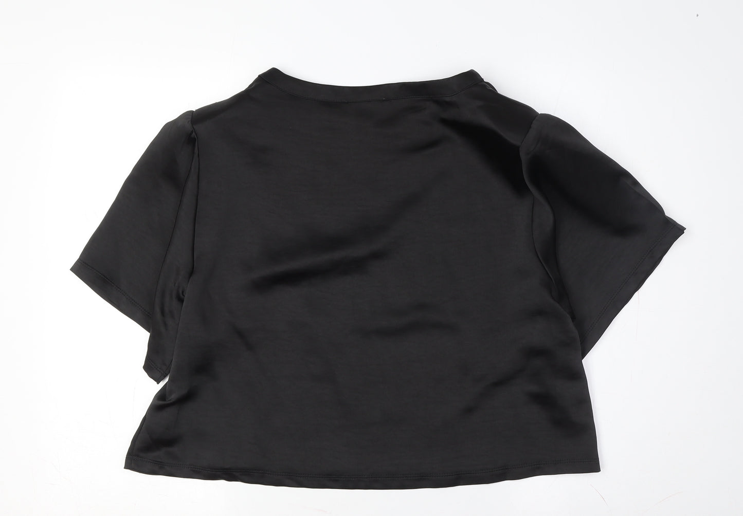 Club L Women’s Black Cropped Blouse Size 10