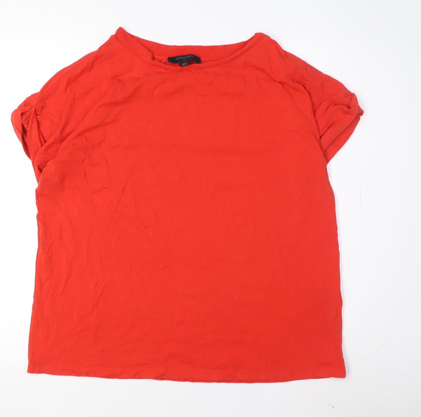 AllSaints Women's Red T-Shirt - Size M Short Sleeve