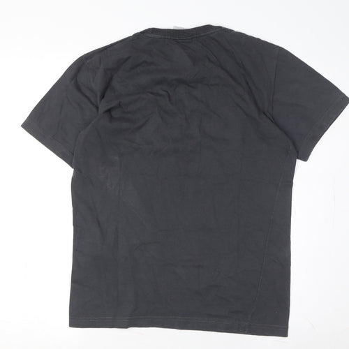 Men's Black Graphic Print T-Shirt S