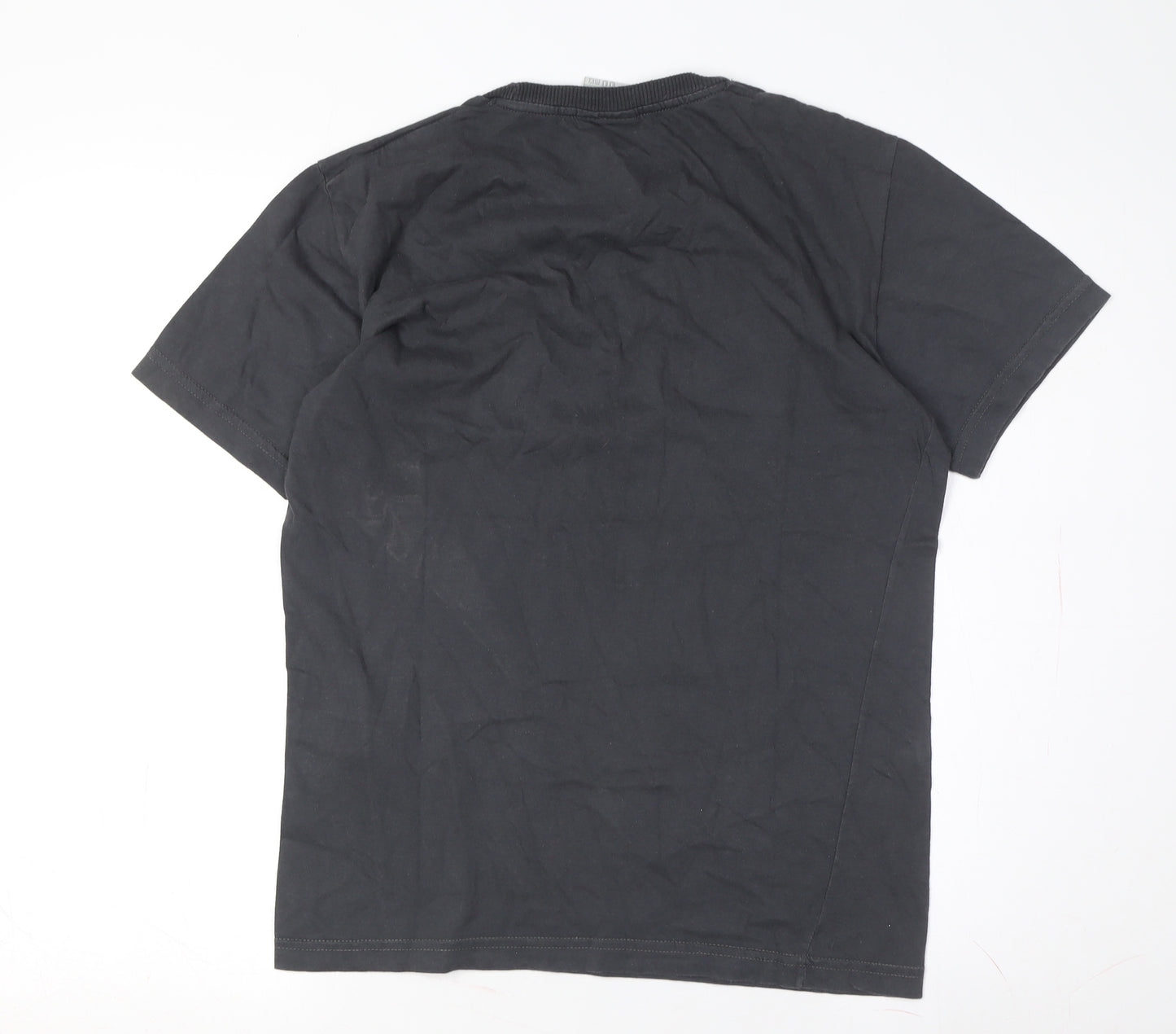 Men's Black Graphic Print T-Shirt S