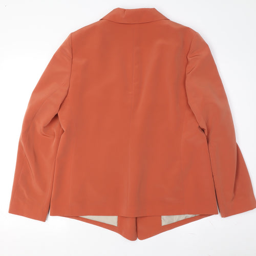 Red Herring Women's Orange Blazer, Size 14, Classic Fit