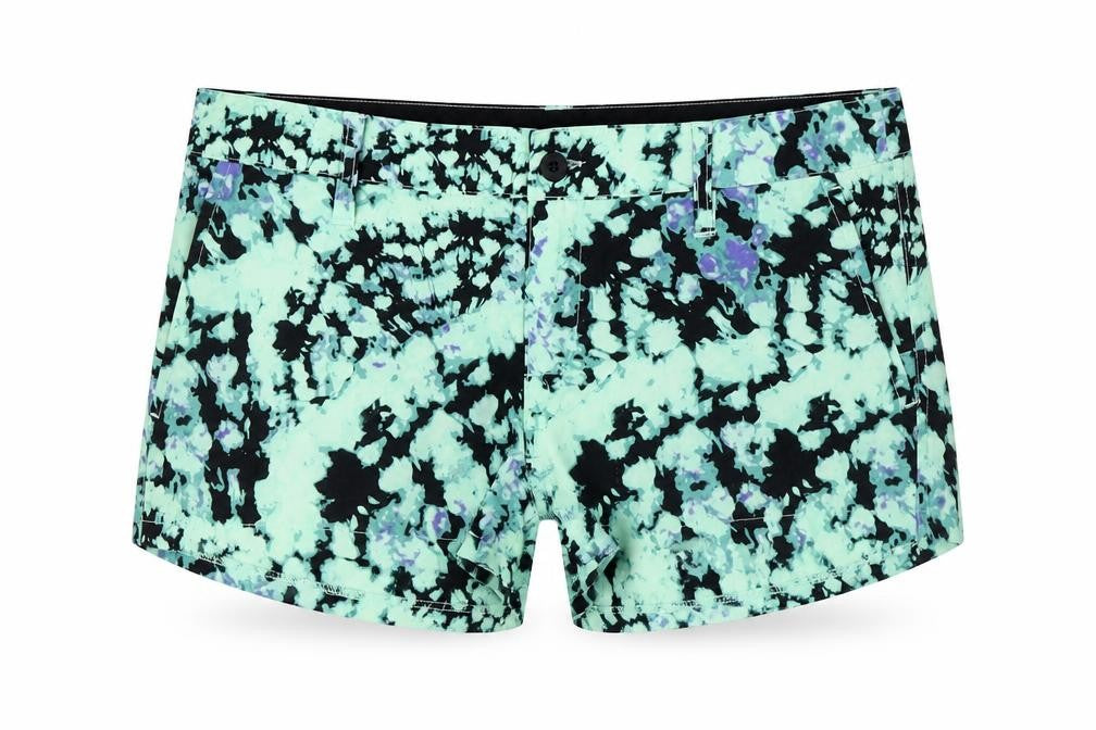 Front view of Hurley Women's Green Bermuda Shorts, size 7