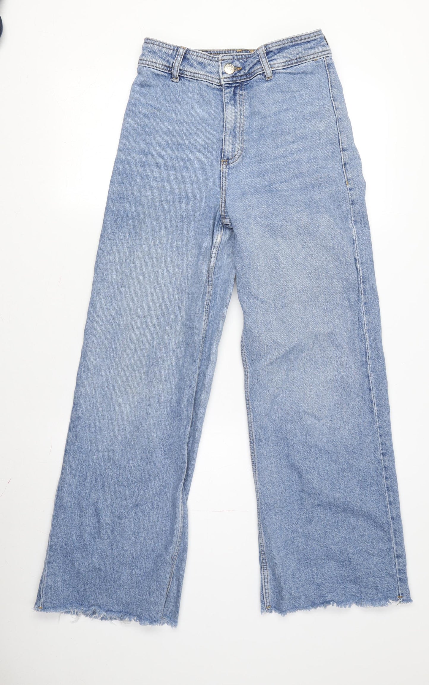 MNG Women's Blue Wide-Leg Jeans Size 6