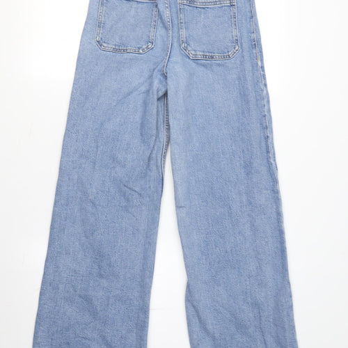 MNG Women's Blue Wide-Leg Jeans Size 6