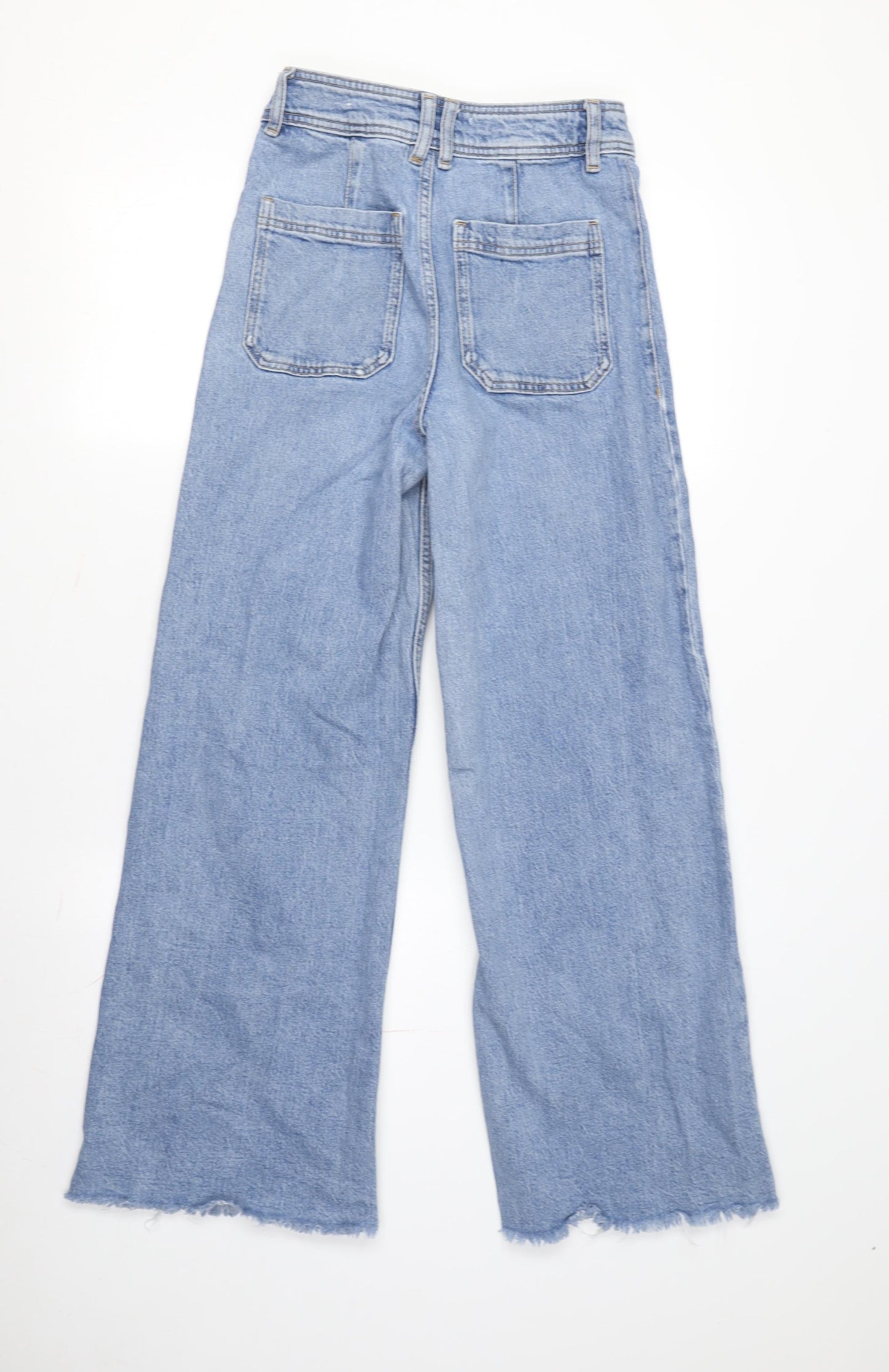 MNG Women's Blue Wide-Leg Jeans Size 6