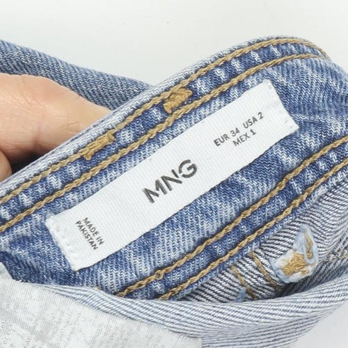 MNG Women's Blue Wide-Leg Jeans Size 6