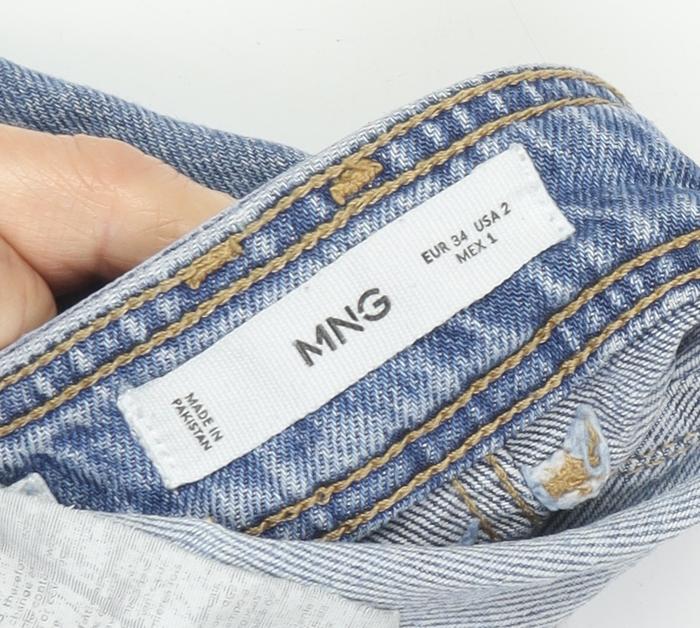 MNG Women's Blue Wide-Leg Jeans Size 6