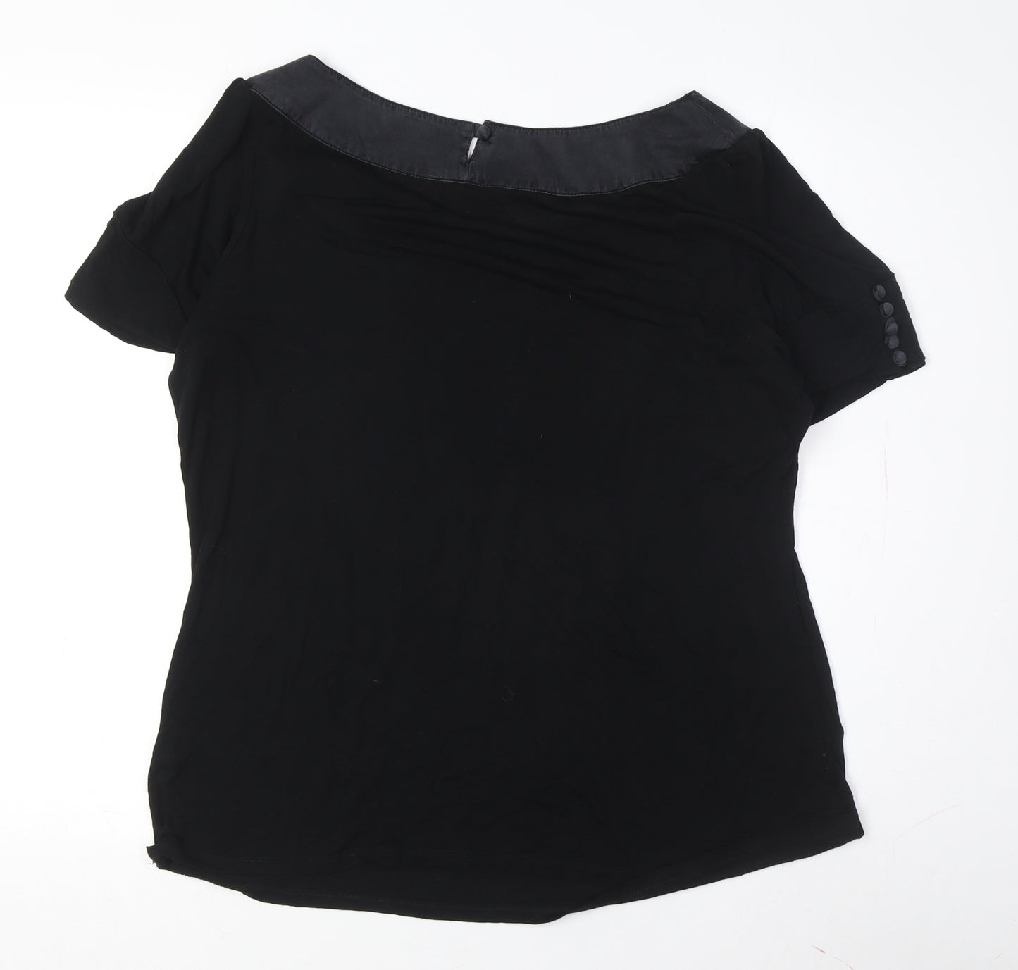 Monsoon Women's Black T-Shirt Size 18 Casual Chic
