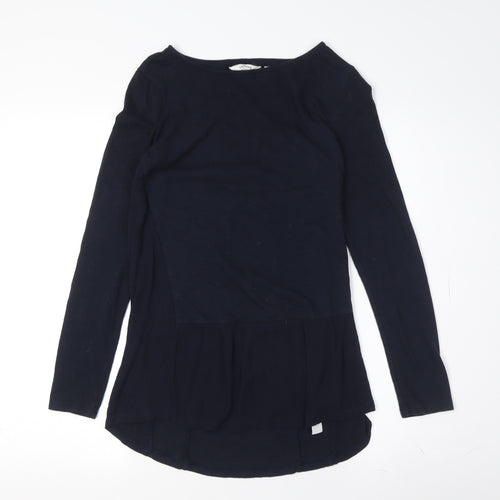 FatFace Women's Blue Boat Neck Long Sleeve Top