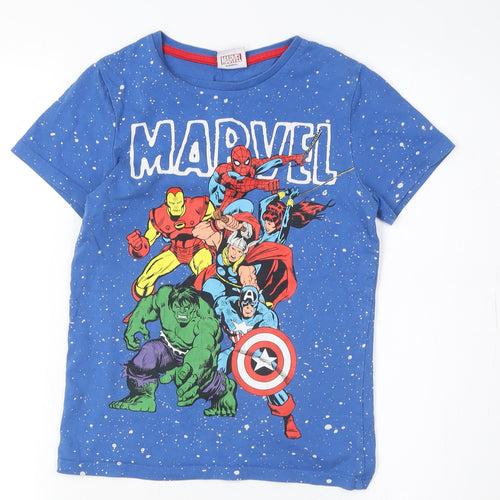 Marvel Boys Blue T-Shirt 8 Years Cotton Superhero Graphic