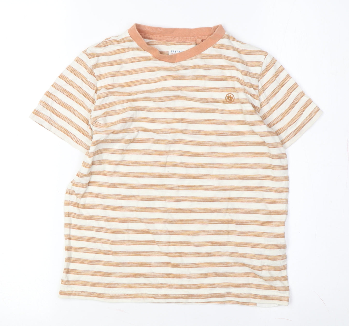 FatFace Boys Striped Cotton T-Shirt, Multicoloured, 7 Years