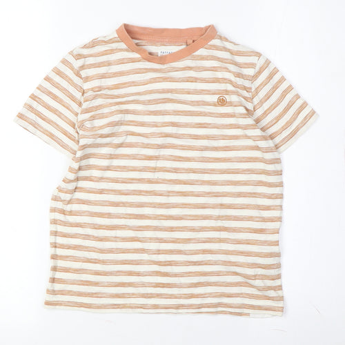 FatFace Boys Striped Cotton T-Shirt, Multicoloured, 7 Years