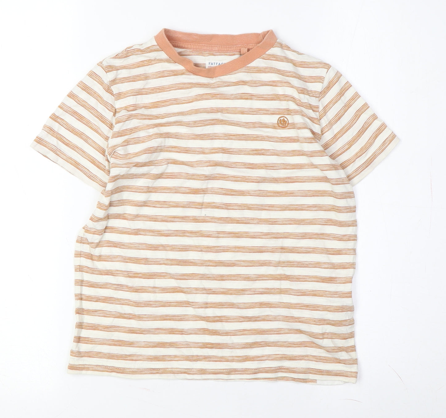 FatFace Boys Striped Cotton T-Shirt, Multicoloured, 7 Years