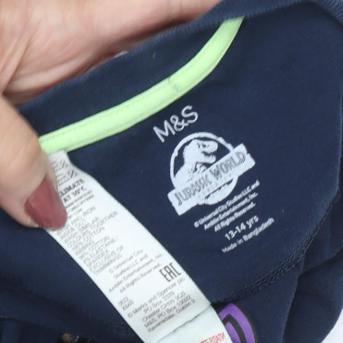 Marks and Spencer Boys Blue Jurassic World Pyjama Top 12-13 Years