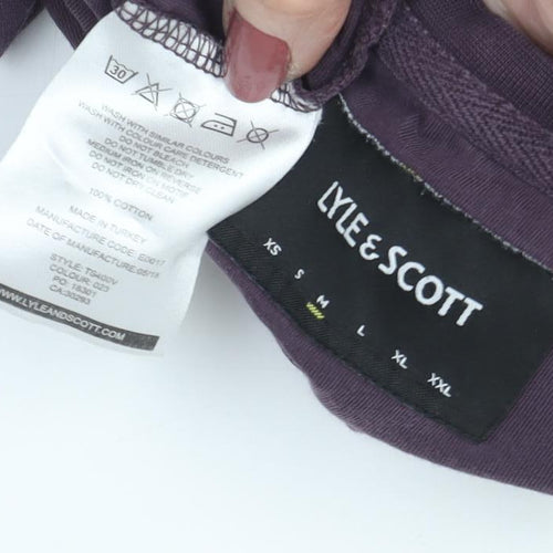 Lyle & Scott Men's M Purple Crew Neck T-Shirt