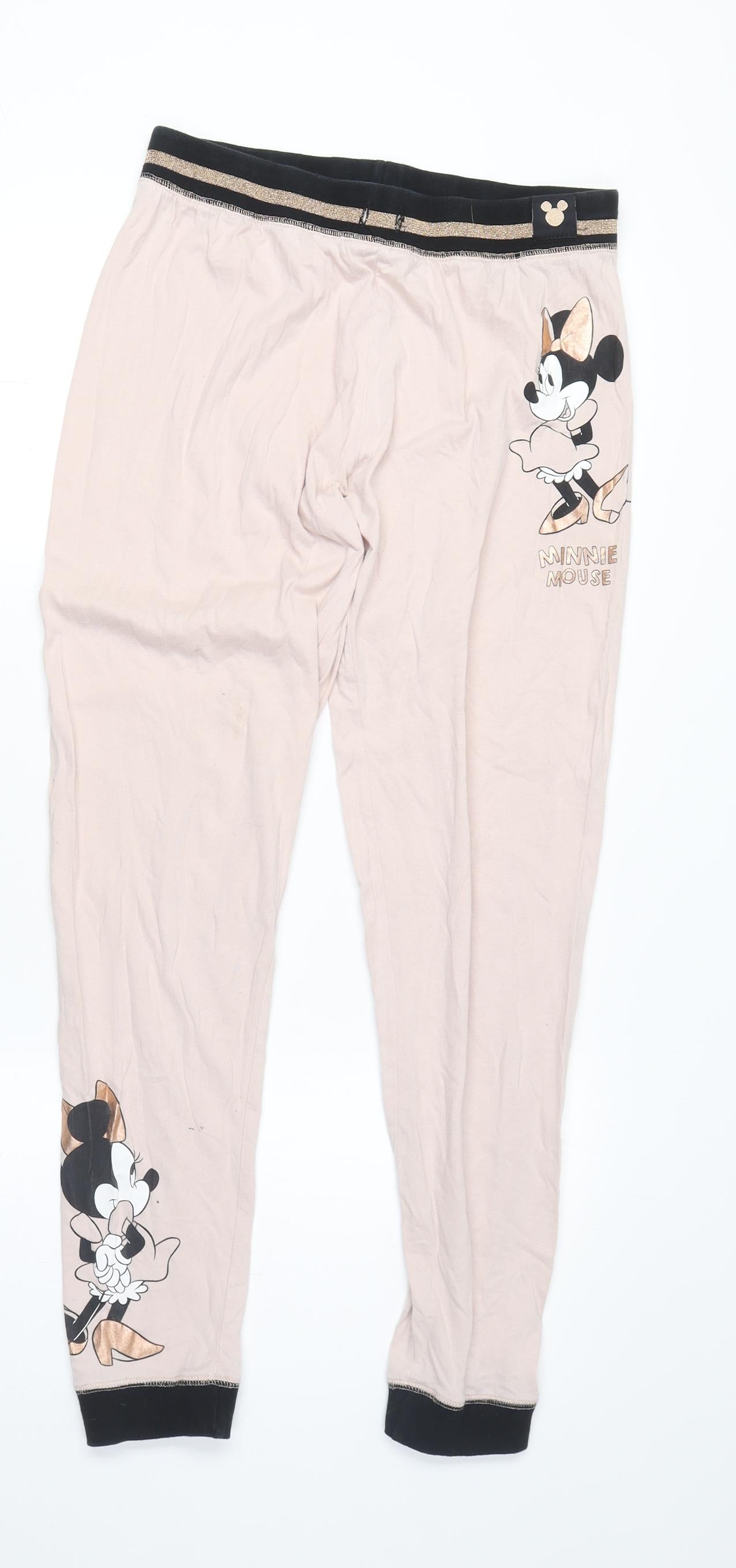 Disney Women's Beige Minnie Mouse Pyjama Pants Size 10-12