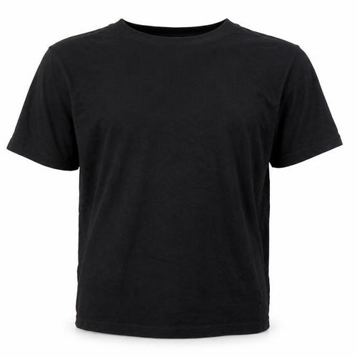Hush Men's Black Cotton Crew Neck T-Shirt, Size S
