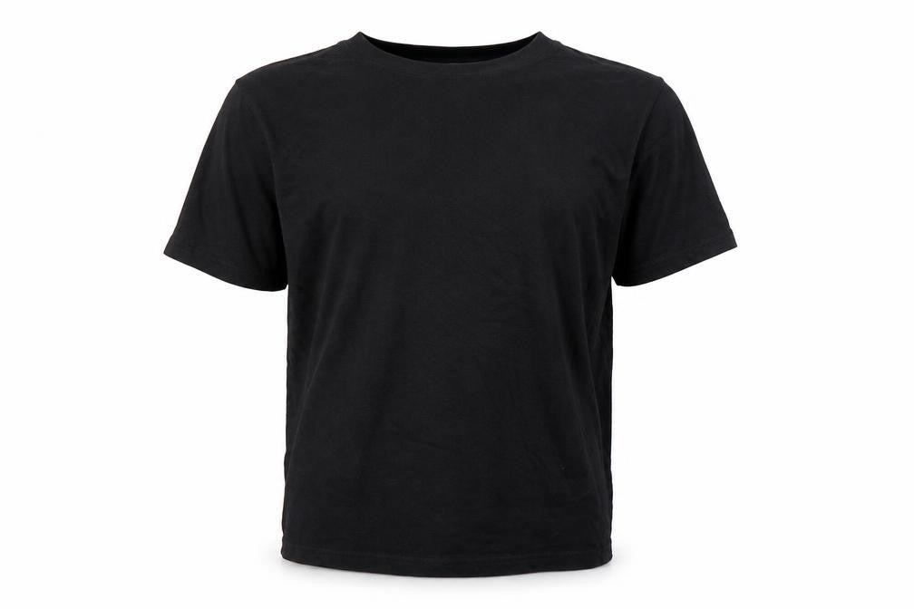 Hush Men's Black Cotton Crew Neck T-Shirt, Size S