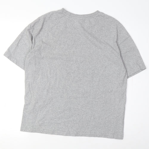 Tommy Jeans Men's Grey Logo T-Shirt - Small, Regular Fit