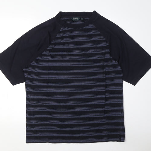Wolsey Men's Black Striped Short Sleeve T-Shirt M