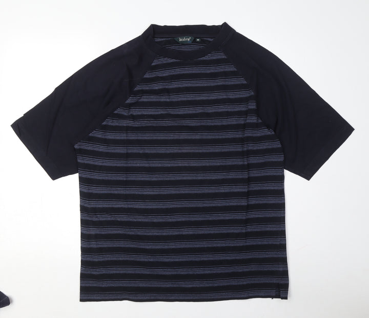 Wolsey Men's Black Striped Short Sleeve T-Shirt M