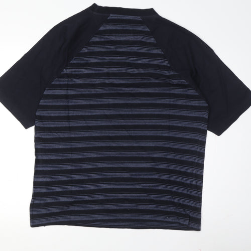 Wolsey Men's Black Striped Short Sleeve T-Shirt M