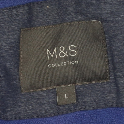 Marks and Spencer Men's Blue Jacket, Size L