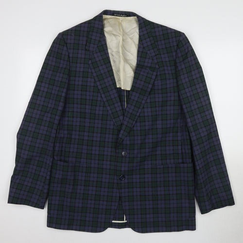Vintage Men's Multicoloured Plaid Blazer Size UK 44R