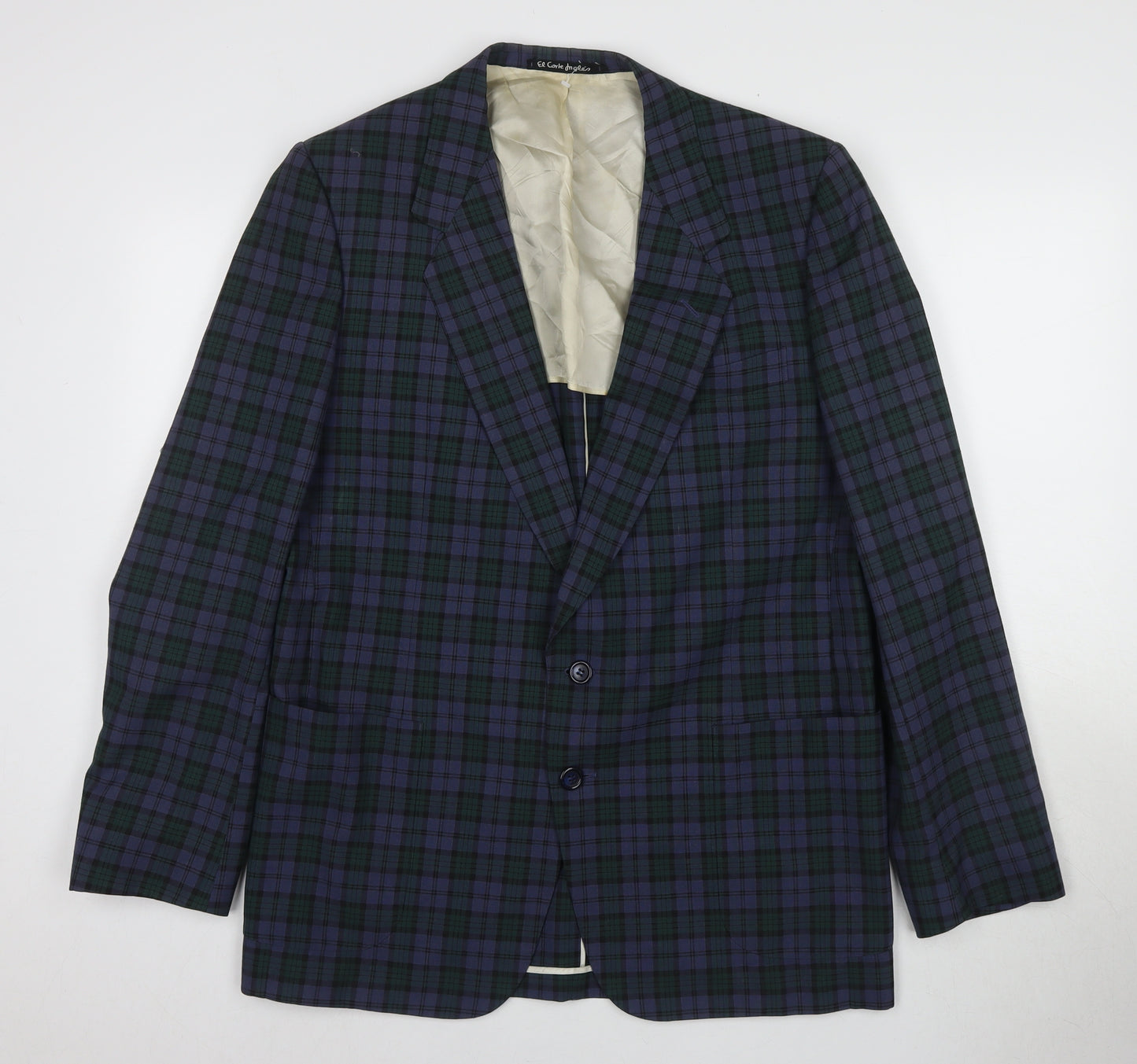 Vintage Men's Multicoloured Plaid Blazer Size UK 44R