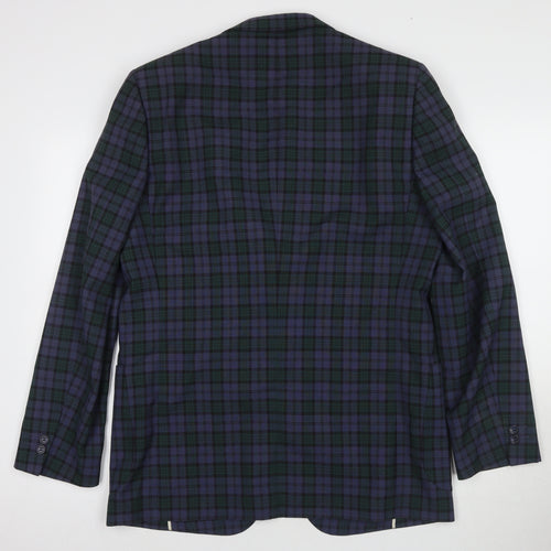 Vintage Men's Multicoloured Plaid Blazer Size UK 44R