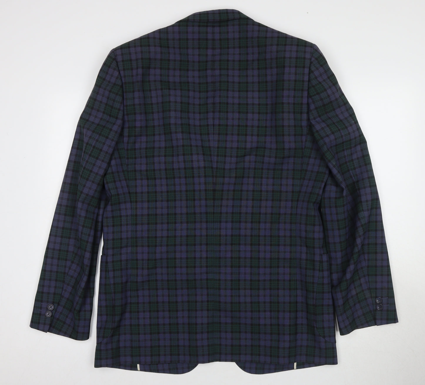 Vintage Men's Multicoloured Plaid Blazer Size UK 44R
