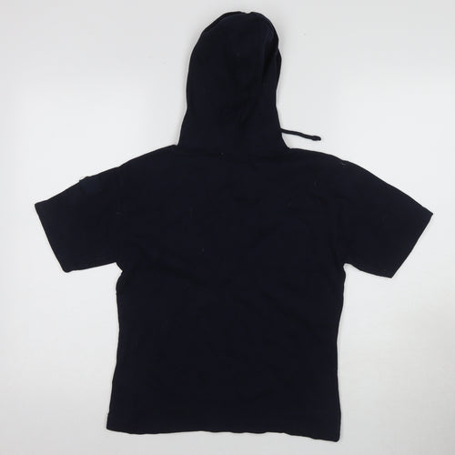 US Polo Women's Black Hooded T-Shirt Size 16
