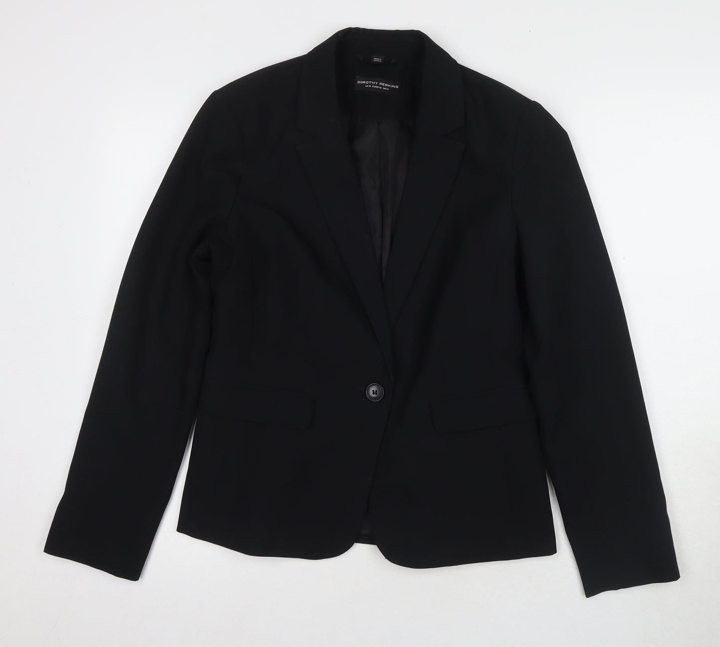 Dorothy Perkins Women's Black Blazer Size 14 Classic Lined