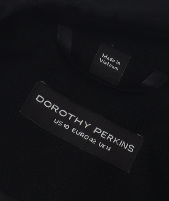 Dorothy Perkins Women's Black Blazer Size 14 Classic Lined