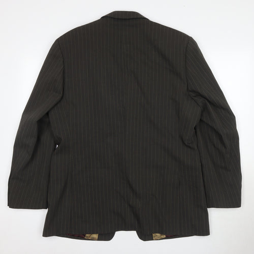 Jeff Banks Men's Black Striped Blazer 42S