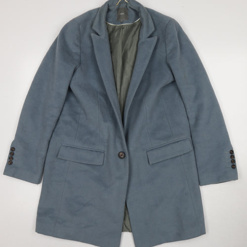 Next Women's Blue Coat Size 12, Warm Polyester Wool Blend