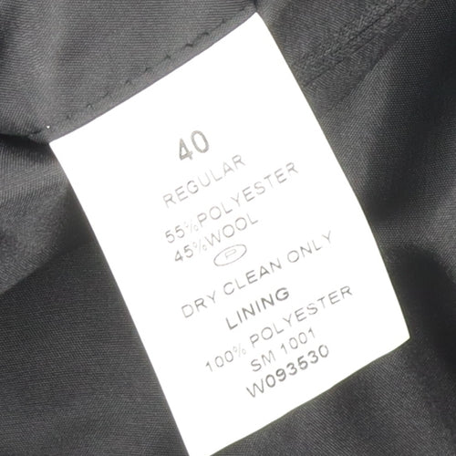 Simon Jersey Men's Black Blazer, Regular Fit, 40R