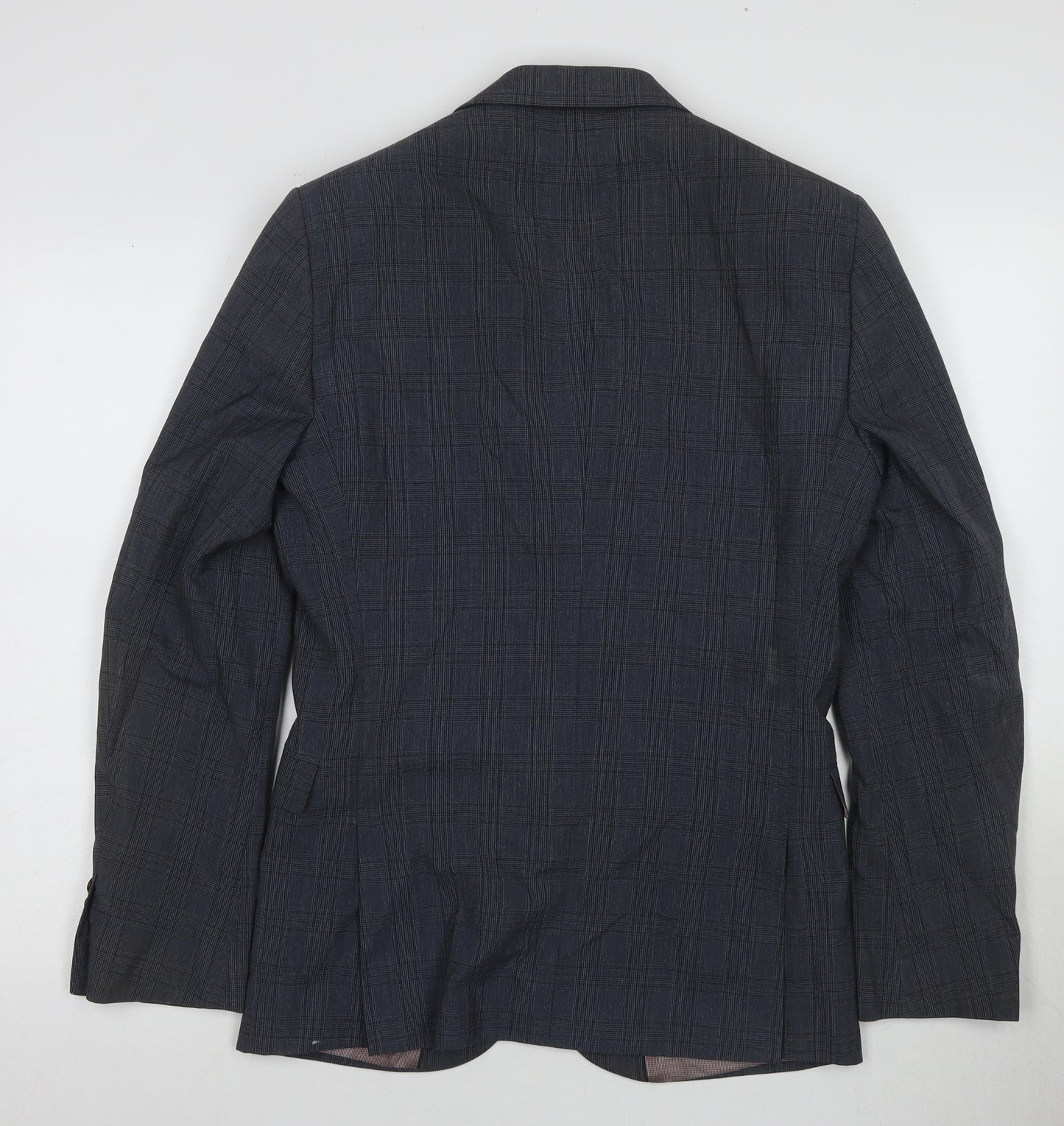 Next Men's Blue Check Blazer, Size 36, Classic Style