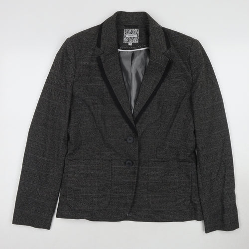Next Women's Black Blazer Size 12 Classic Checked